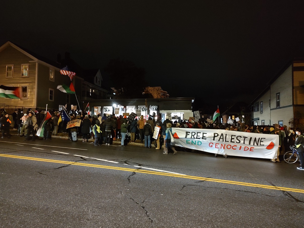 Pro-Palestinian protesters target Balint fundraiser in Burlington, calling  for cease-fire in Gaza - VTDigger